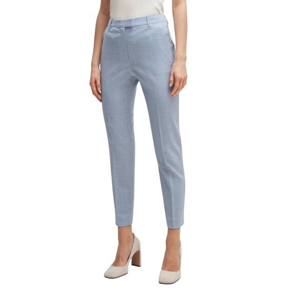 BOSS Hugo Boss TAMATA4 slim leg trousers pants light blue size 16 - Picture 1 of 8